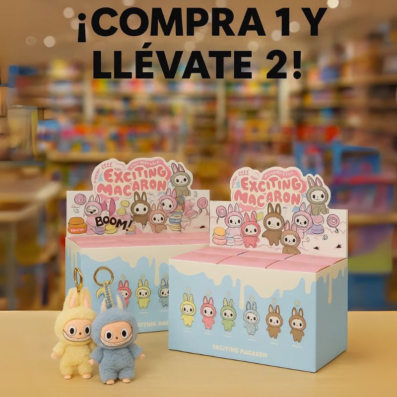 (Compra 1 y Llévate 2) Labubu Exciting Macaron 12 Unidades (2 Cajas) - aa